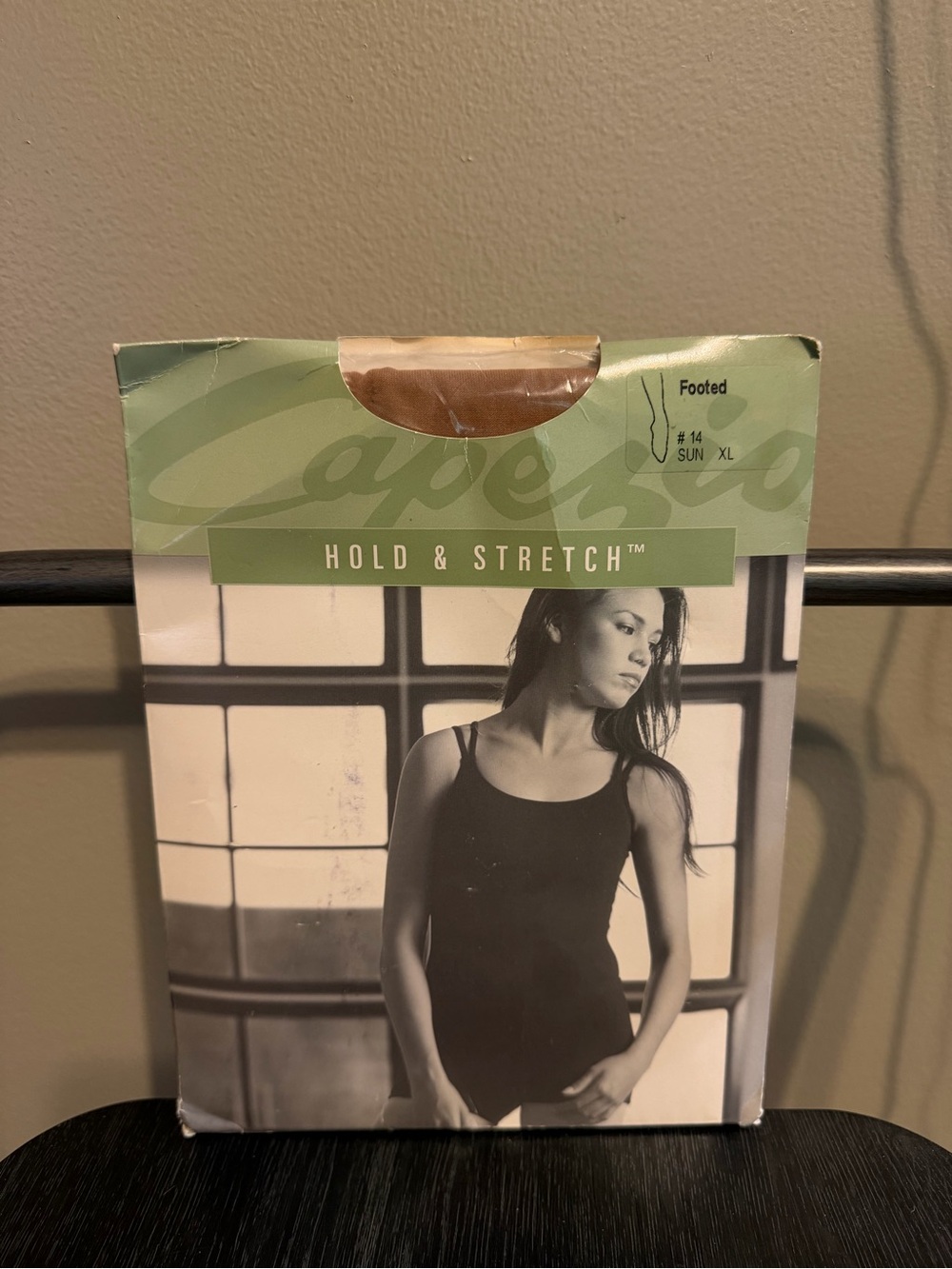 Vintage Capezio Hold & Stretch Footed Dance Tights Suntan XL Semi Opaque NOS